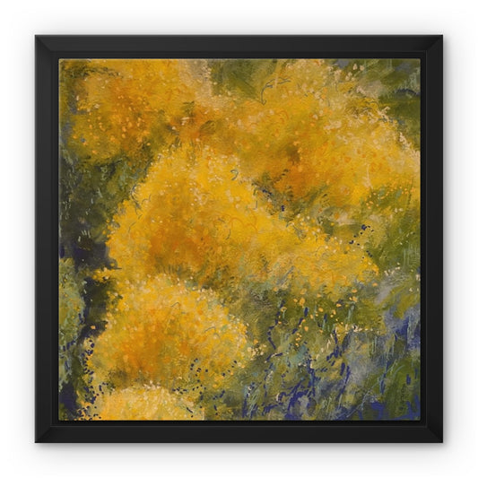 Framed canvas print: from original acrylic painting L'automne est proche" by Colette Staes Framed Canvas