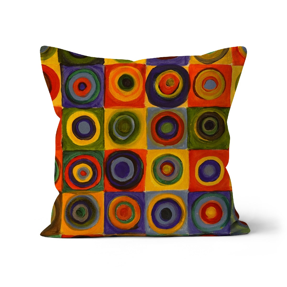 Cushion print from original acrylic painting "Mosaique" by Colette Staes