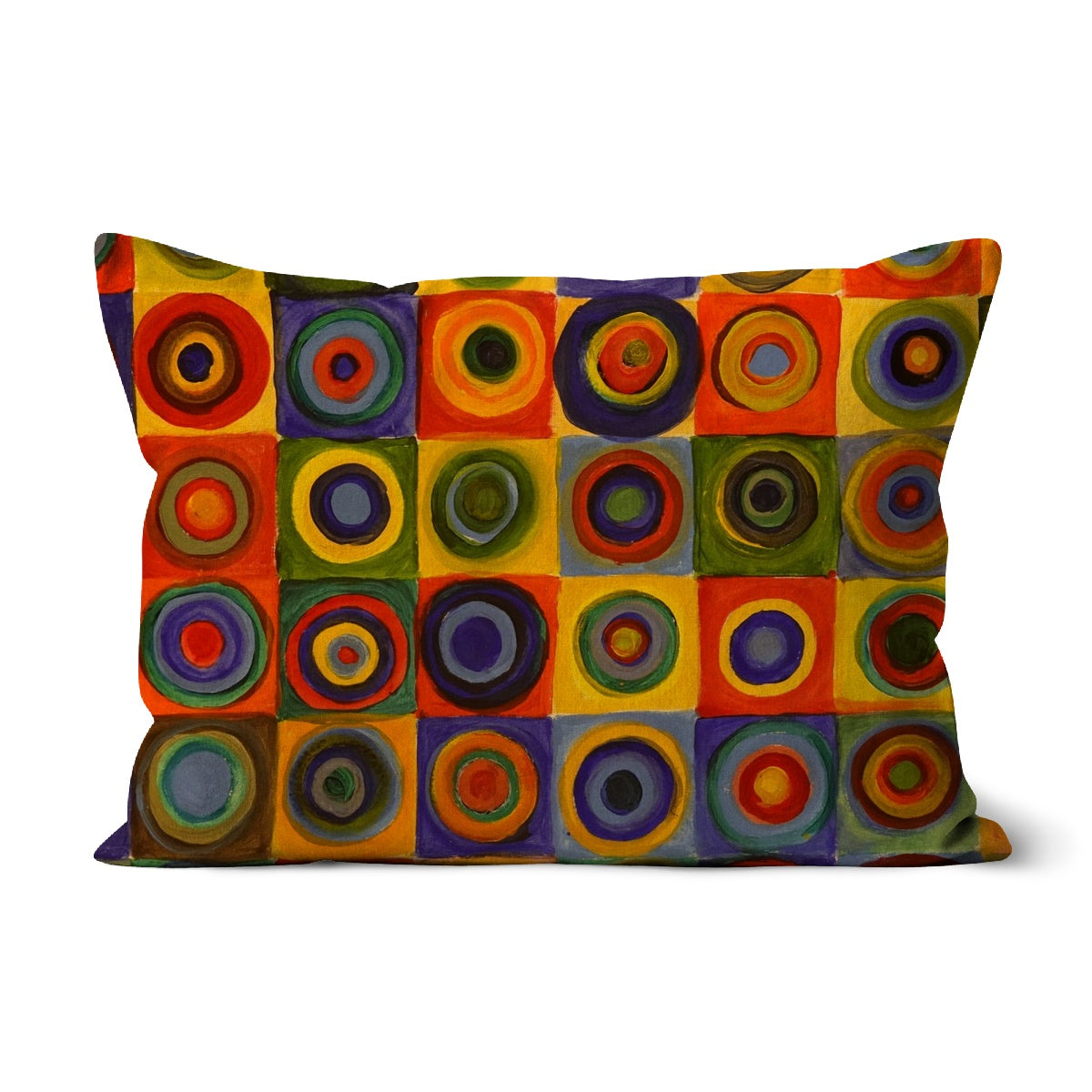 Cushion print from original acrylic painting "Mosaique" by Colette Staes