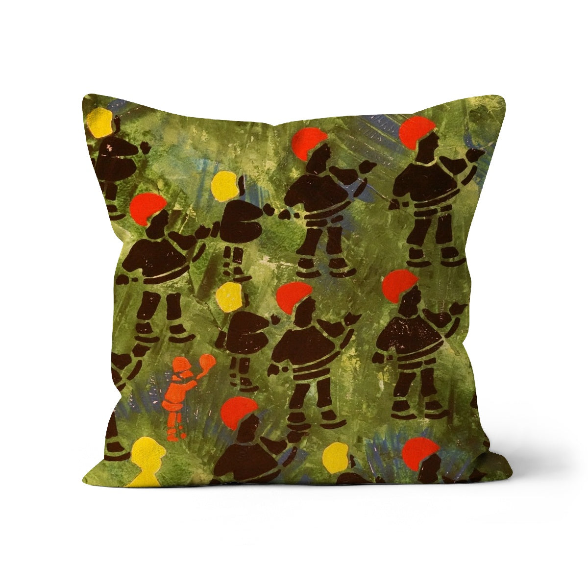 "Une foule d'enfants" Art Cushion by François De Lievre