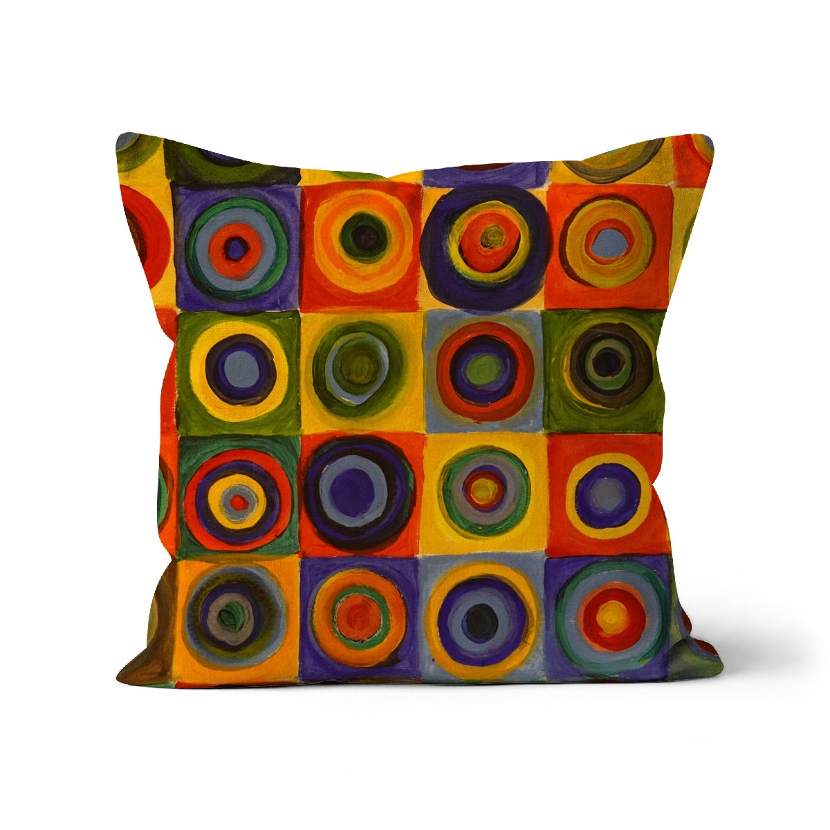 Cushion print from original acrylic painting "Mosaique" by Colette Staes