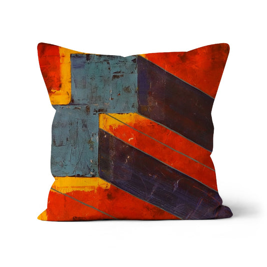 "Projection bleue" by François De Lievre Art Cushion