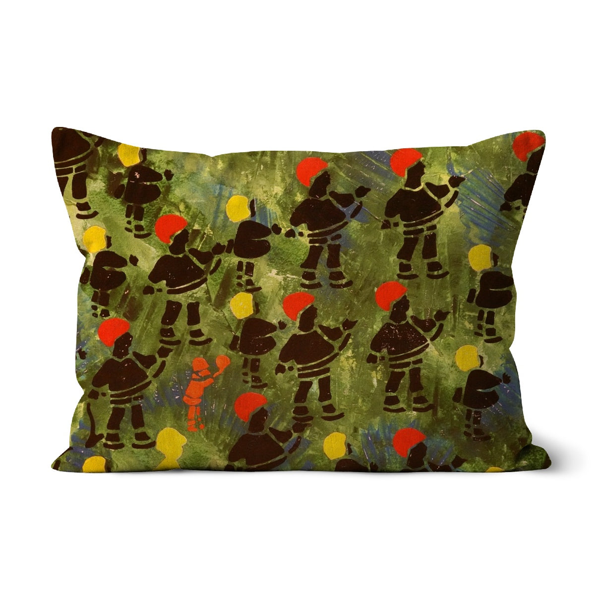 "Une foule d'enfants" Art Cushion by François De Lievre