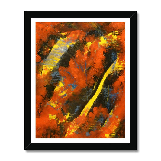 "Le feu dévore un autre feu" by François De Lievre Framed Fine Art Print