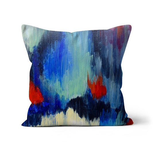 Coussin imprimé d'après une peinture originale de Colette Staes